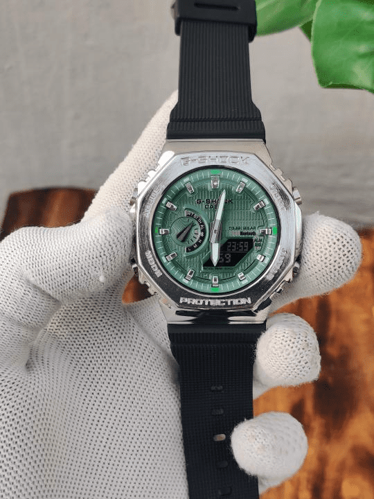 G_SHOCK GA2100 SILVER GREEN