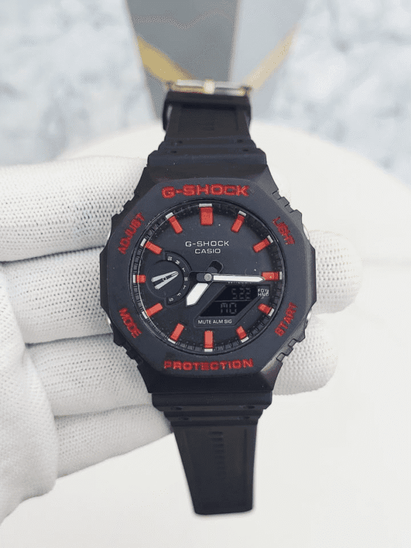 CASIO G_SHOCK 2100 RED BLACK 198B