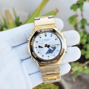 CASIO G_SHOCK B2100 METAL GOLD WHITE DIAL 308