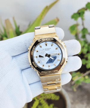 CASIO G_SHOCK B2100 METAL GOLD WHITE DIAL 308