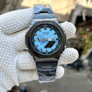 CASIO G_SHOCK GM-2100 BLACK SKY-BLUE DIAL
