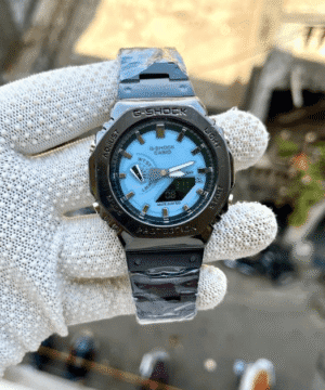 CASIO G_SHOCK GM-2100 BLACK SKY-BLUE DIAL