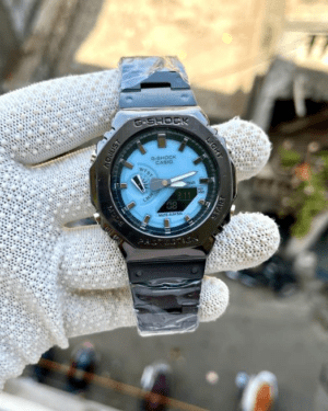 CASIO G_SHOCK GM-2100 BLACK SKY-BLUE DIAL