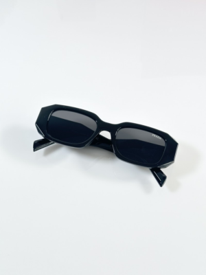 Prada 8679 Black Sunglasses with dark lenses and angular geometric frame