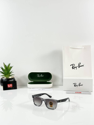 Ray-Ban Reverse 0502 Grey Green Shaded Sunglasses with translucent grey frame