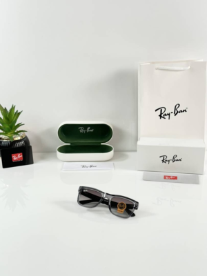 Ray-Ban Reverse 0502 Grey Green Shaded Sunglasses with translucent grey frame