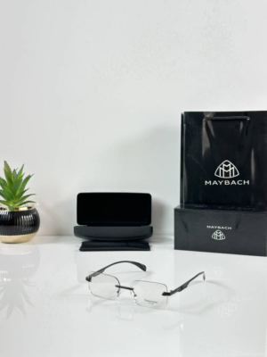 Maybach 1062 Black Photochromic Glasses with rimless color-changing lenses