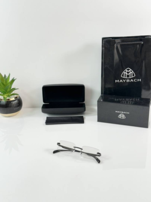 Maybach 1062 Black Photochromic Glasses with rimless color-changing lenses