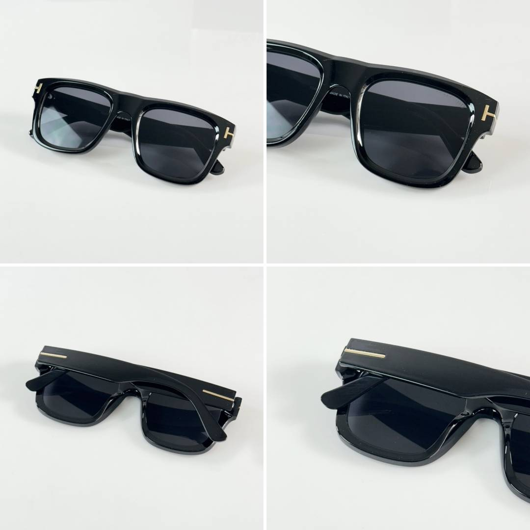 176 Tom Ford 259 Black Sunglasses with dark lenses and glossy square frame
