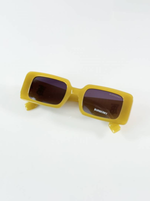 Burberry 11089 Yellow Black women’s sunglasses with chunky rectangular frame