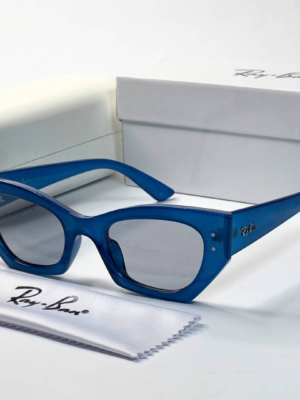 Ray-Ban 288 Blue Grey Sunglasses with translucent blue frame and grey lenses