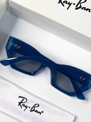 Ray-Ban 288 Blue Grey Sunglasses with translucent blue frame and grey lenses