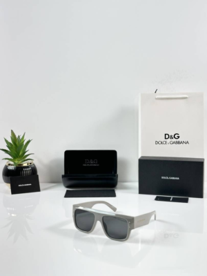 Dolce_&_Gabana 7125 Coffee Black thick frame sunglasses with black lenses and gold-tone branding