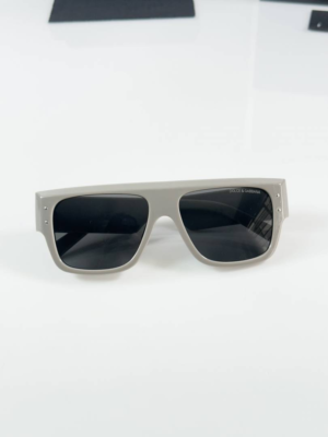 Dolce_&_Gabana 7125 Coffee Black thick frame sunglasses with black lenses and gold-tone branding