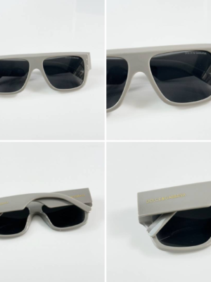 Dolce_&_Gabana 7125 Coffee Black thick frame sunglasses with black lenses and gold-tone branding