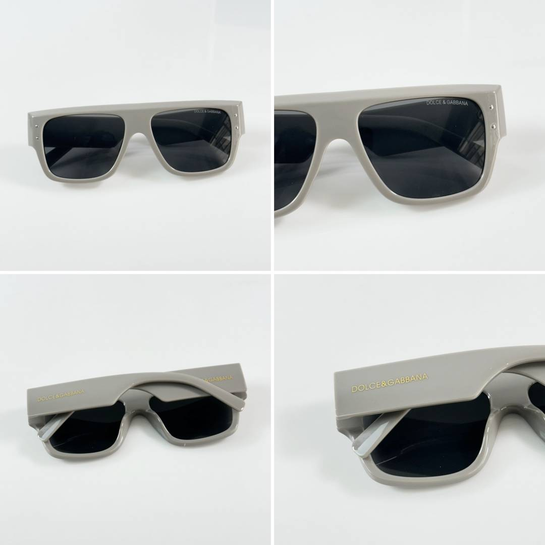 372 Dolce_&_Gabana 7125 Coffee Black thick frame sunglasses with black lenses and gold-tone branding