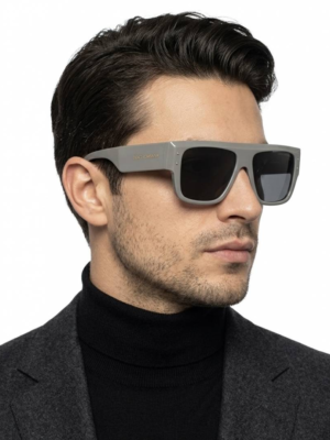 Dolce_&_Gabana 7125 Coffee Black thick frame sunglasses with black lenses and gold-tone branding